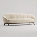 3-Sitzer Stoffsofa mit Holzrahmen Beige 210 cm