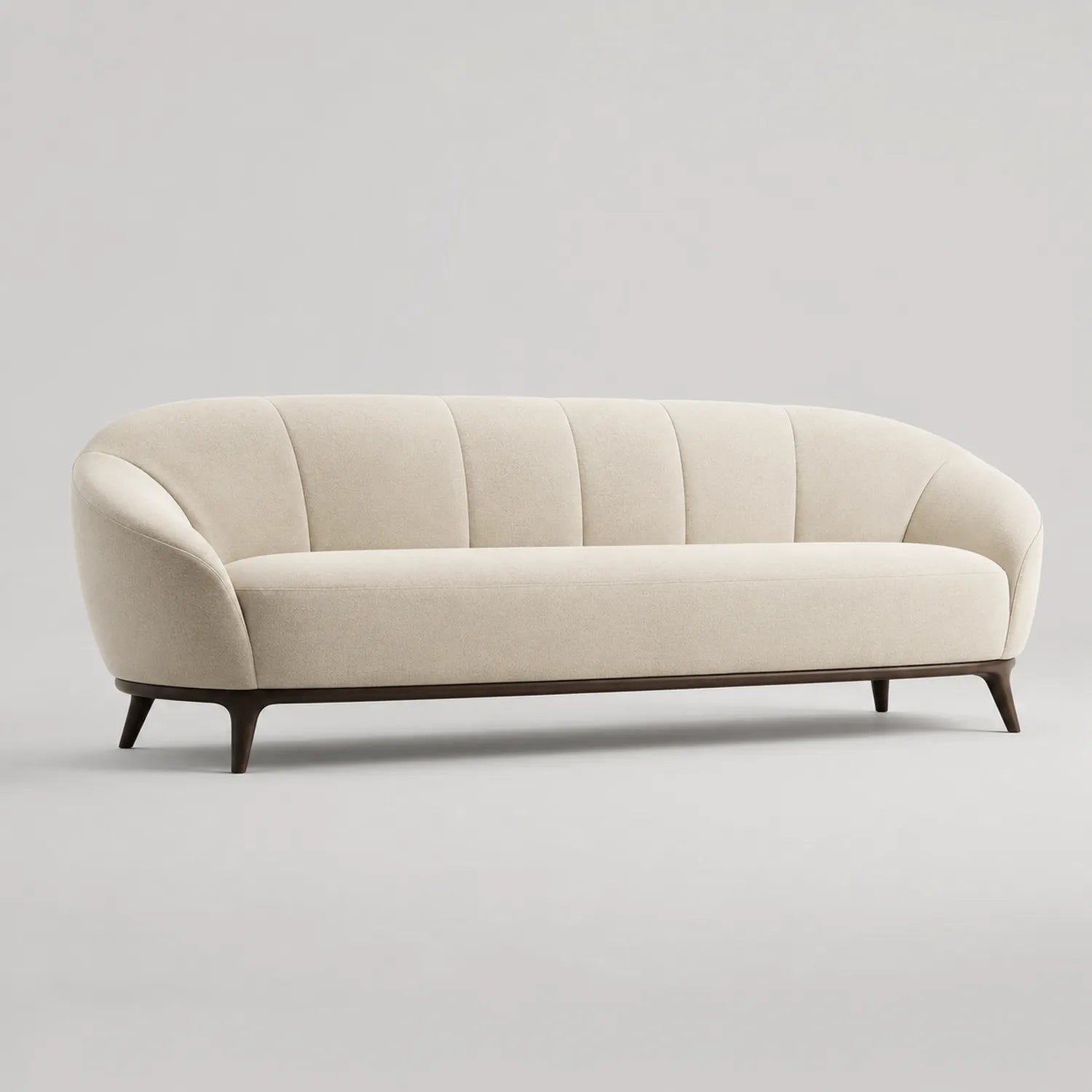 3-Sitzer Stoffsofa mit Holzrahmen Beige 210 cm