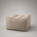Beiger Stoffhocker 60x60x40 cm