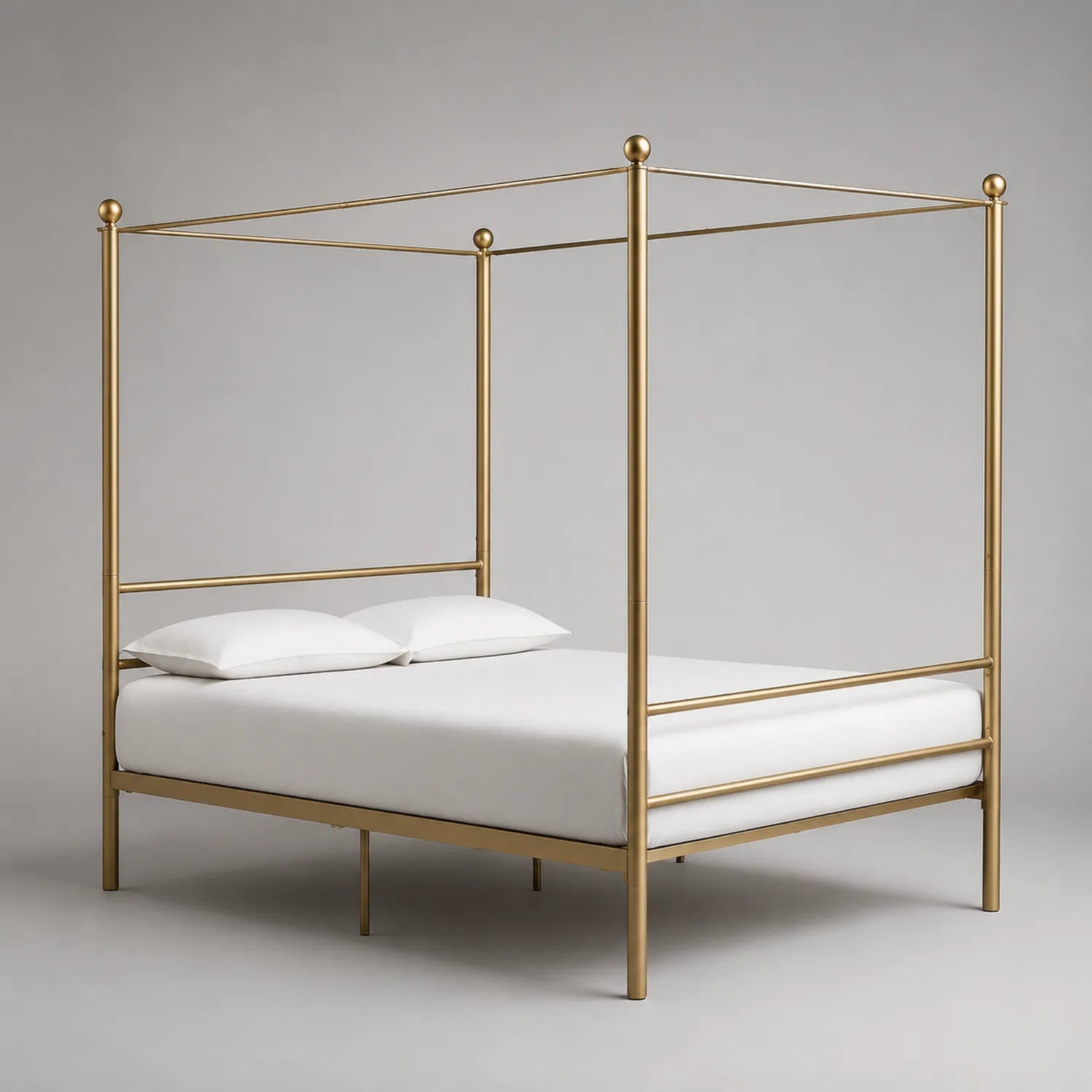 Metall Himmelbett Stahl Gold 200x160 cm
