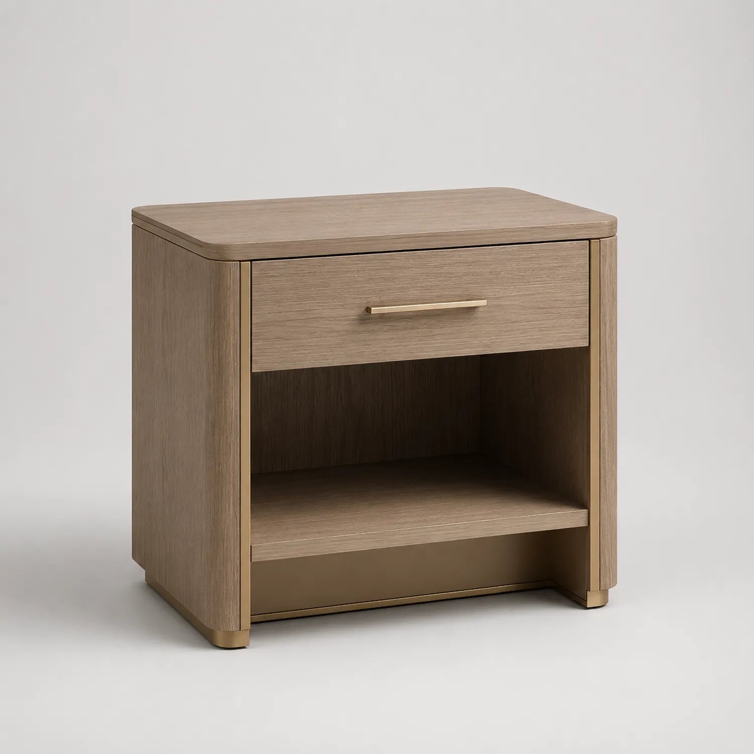 Holz Nachttisch mit Schublade und Regal 60x40x50 cm