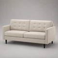 3-Sitzer Sofa Holzbeine Hellgrau