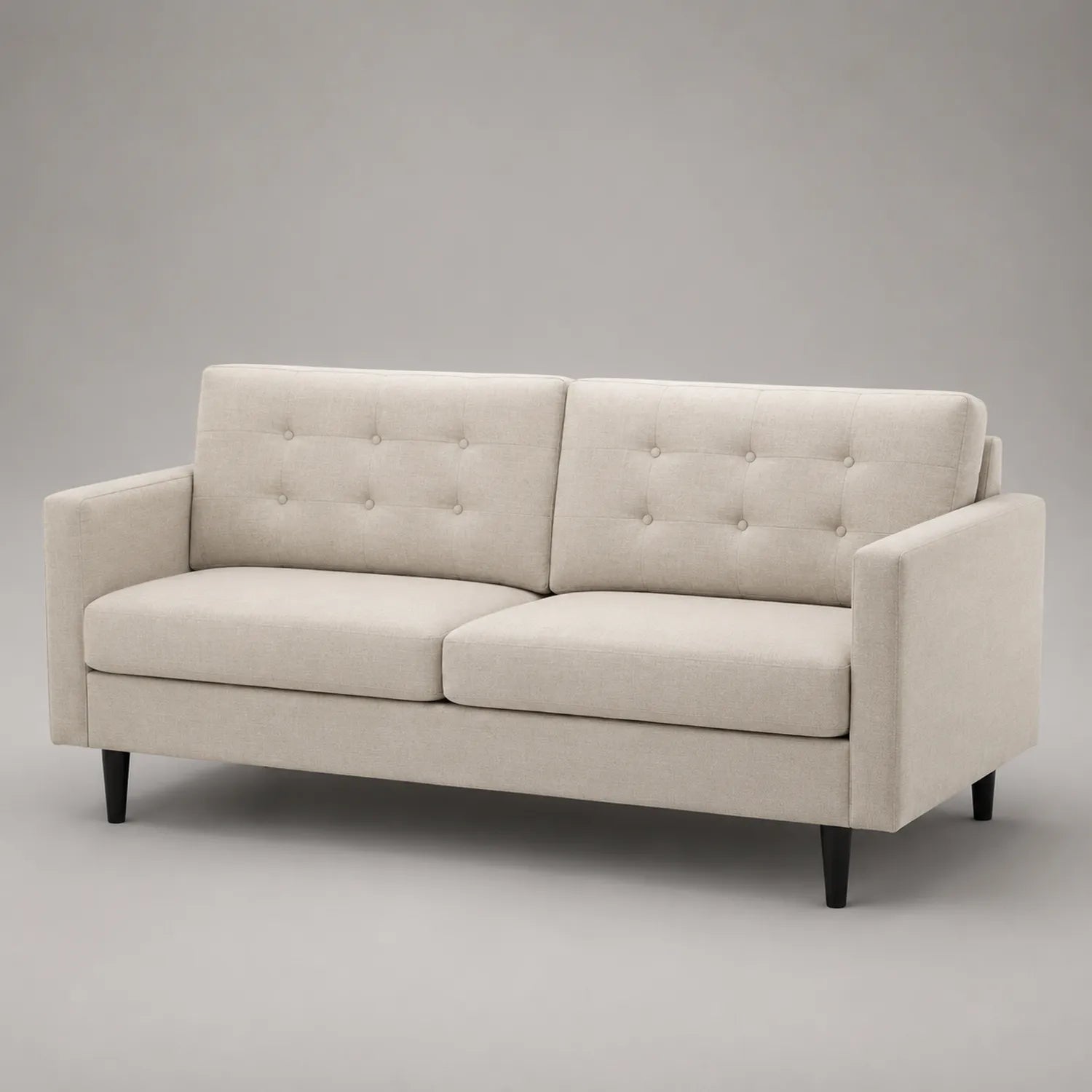 3-Sitzer Sofa Holzbeine Hellgrau
