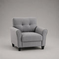 Polstersessel aus Polyestergewebe Grau 85x75x90 cm