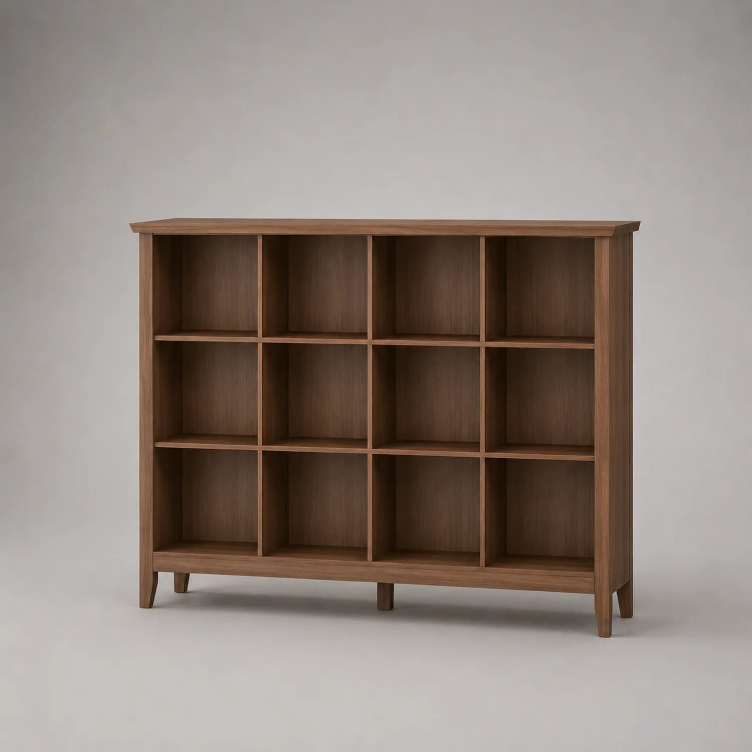 Holz Bücherregal mit 12 Fächern 120cm x 35cm x 150cm