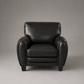 Ledersessel Schwarz 90x85x95 cm
