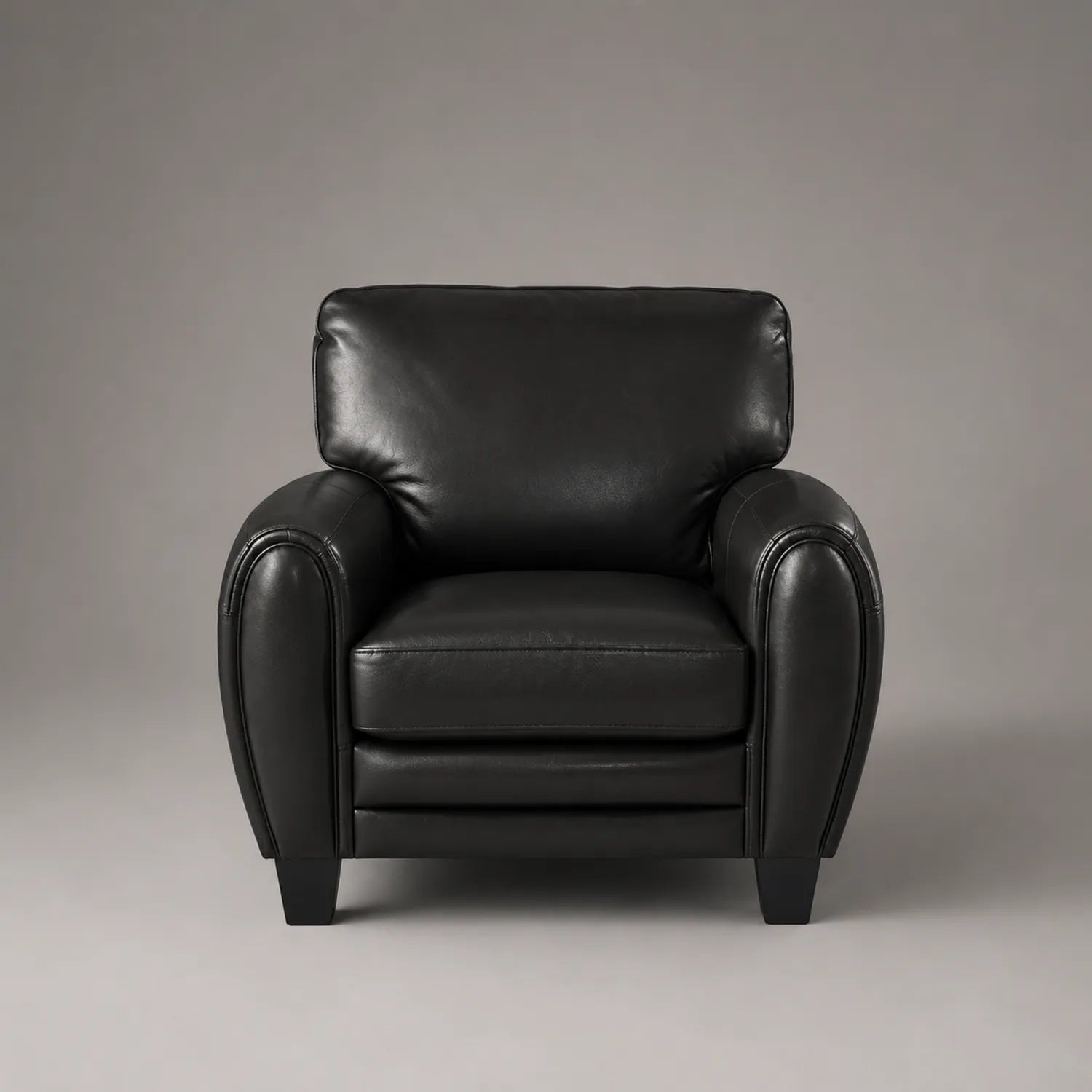 Ledersessel Schwarz 90x85x95 cm