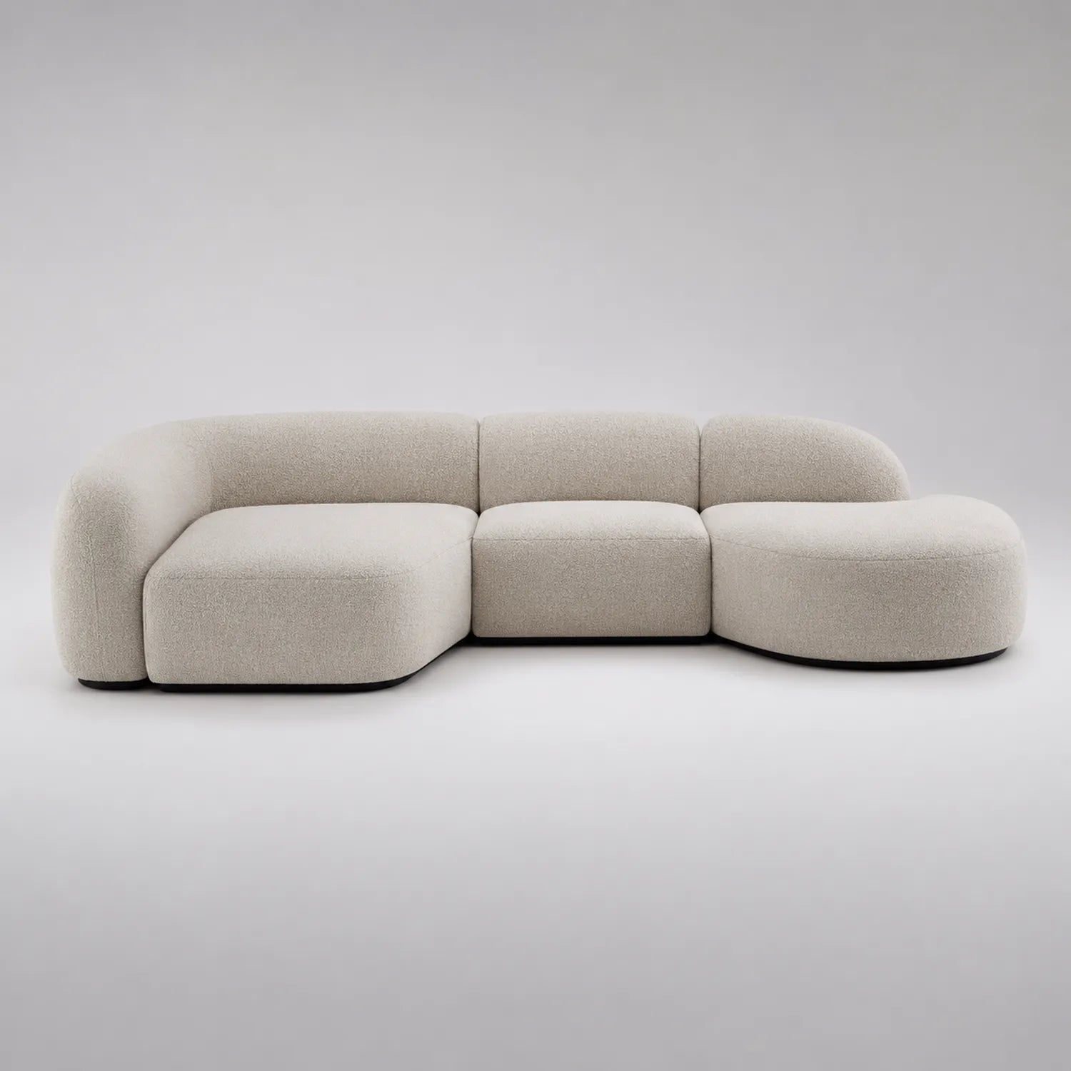Ecksofa Stoff Beige 280 cm