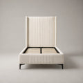 Polsterbett mit Stoffbezug Beige 200x140cm