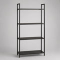 Stahlregal mit 4 Ebenen Schwarz 180cm x 90cm x 35cm