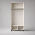 Garderobenständer Holzwerkstoff Weiß 180x80x40cm mit Regalböden