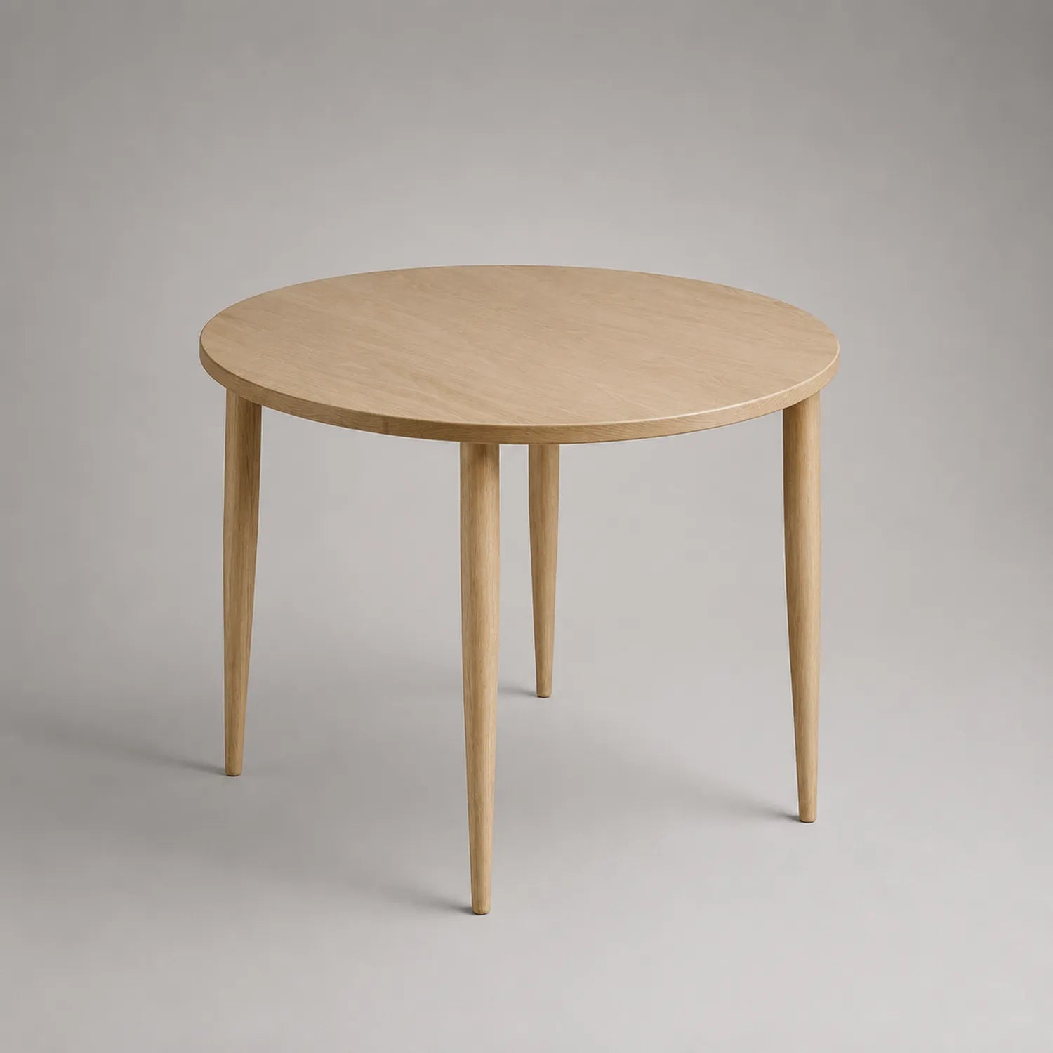 Runder Massivholztisch aus Eiche 100 cm