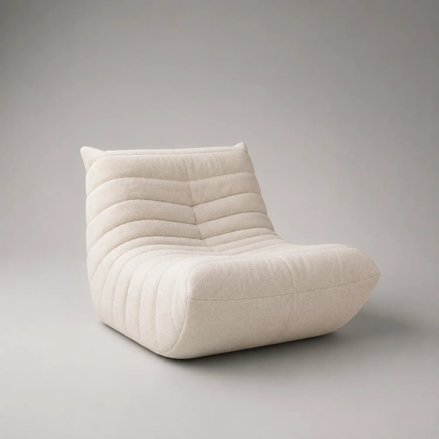 Lounge Sessel aus Stoff Beige 90x100x70 cm