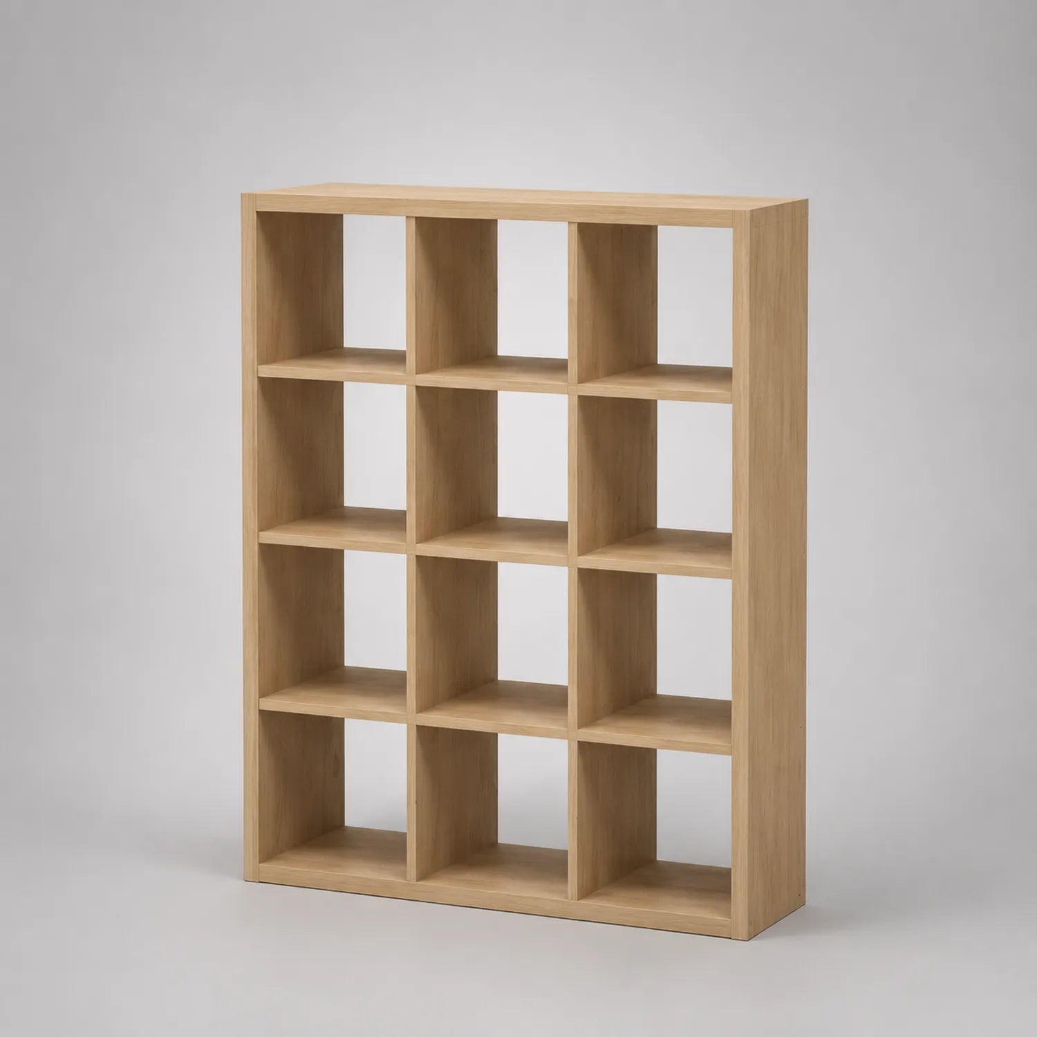 Holz Bücherregal 3x4 Eichenfurnier