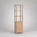 Holzregal mit Schrank Eiche 180cm