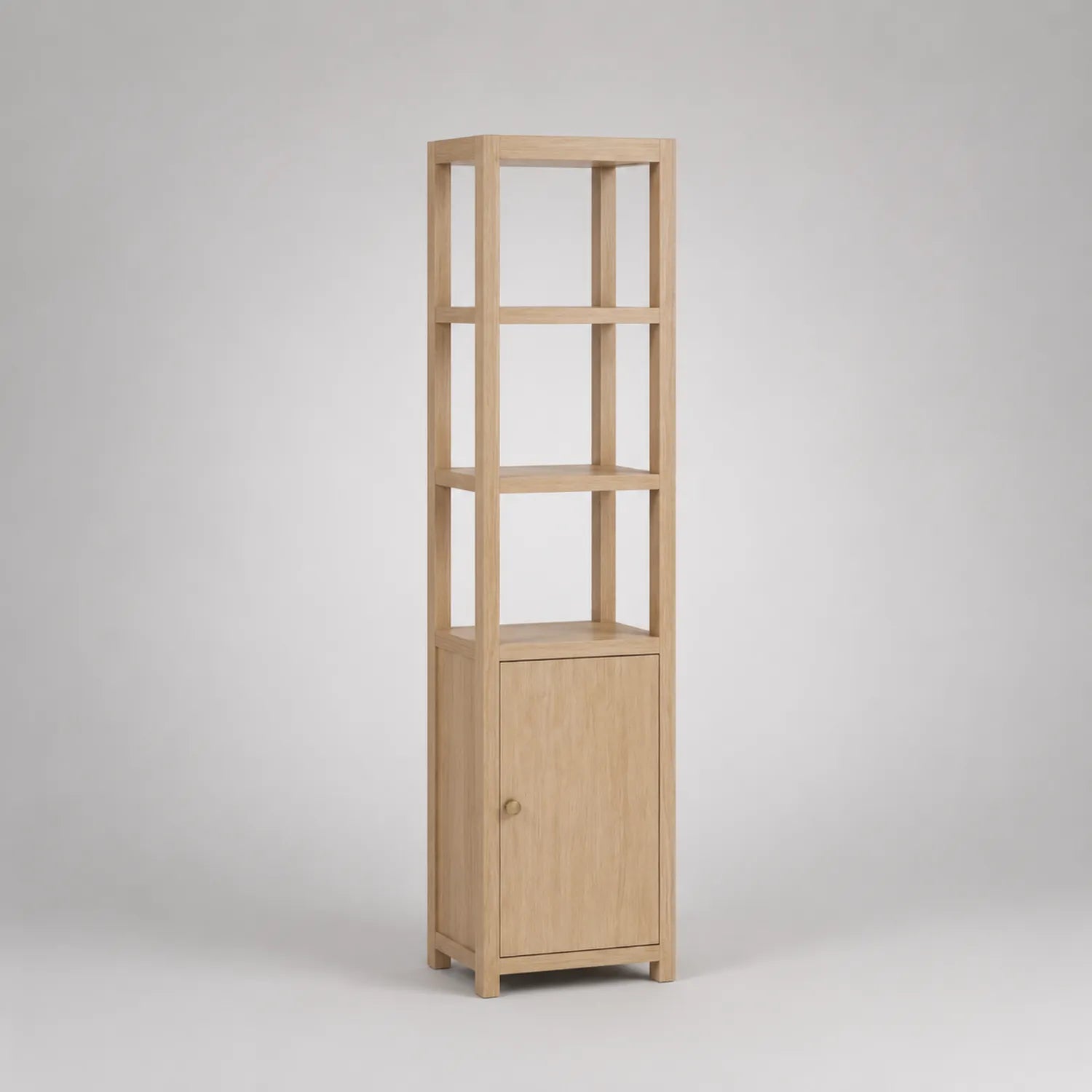 Holzregal mit Schrank Eiche 180cm