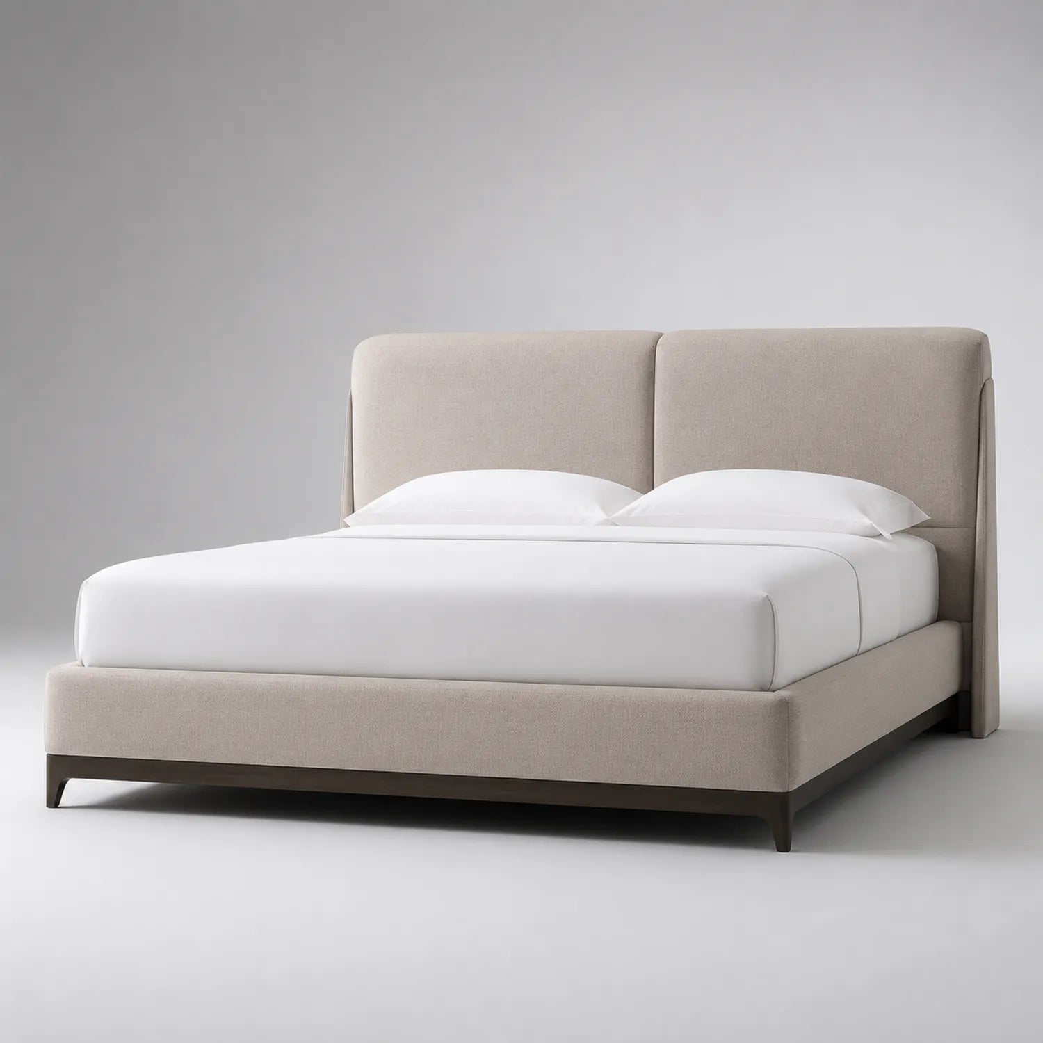 Stoffbezogenes Doppelbett Eiche Beige 200x180cm
