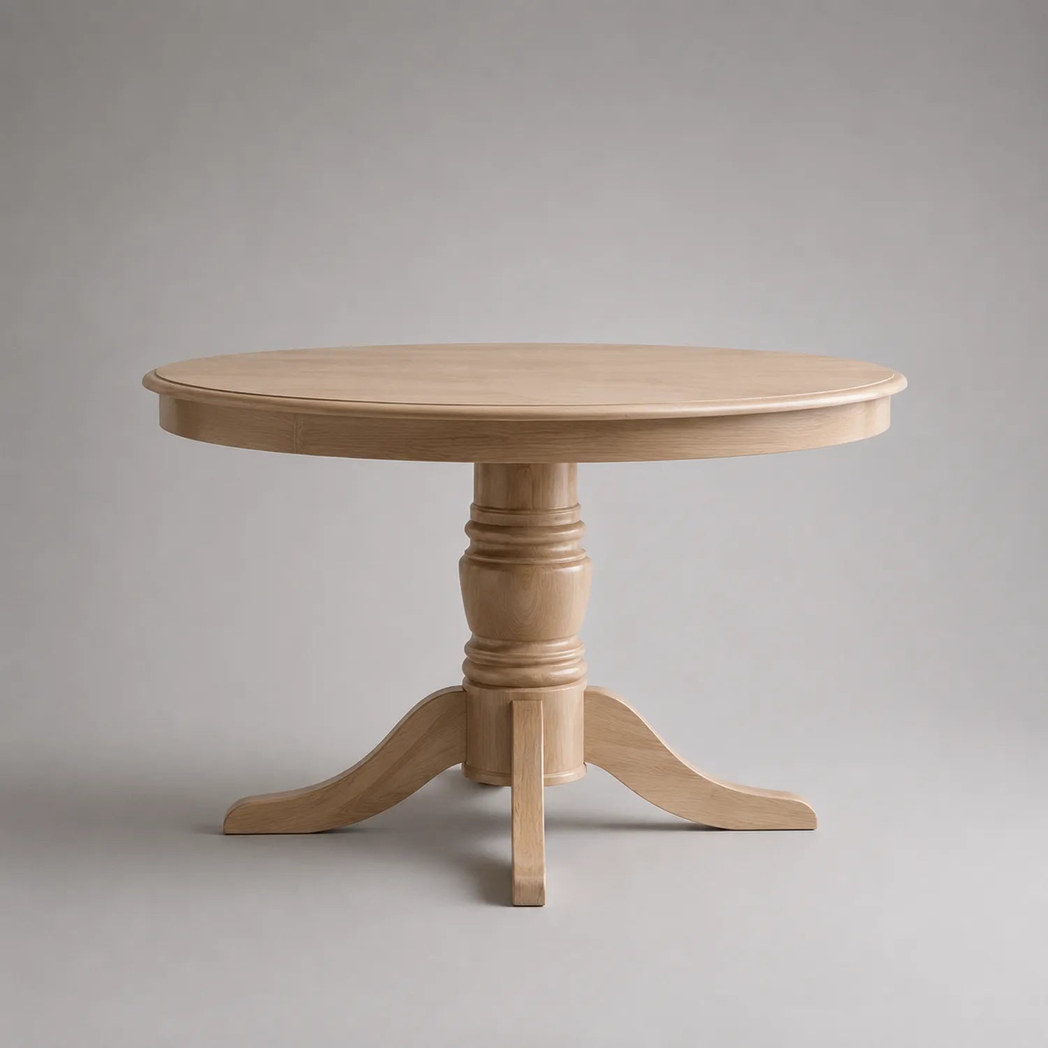 Runder Holz-Esstisch Eiche Natur 120cm