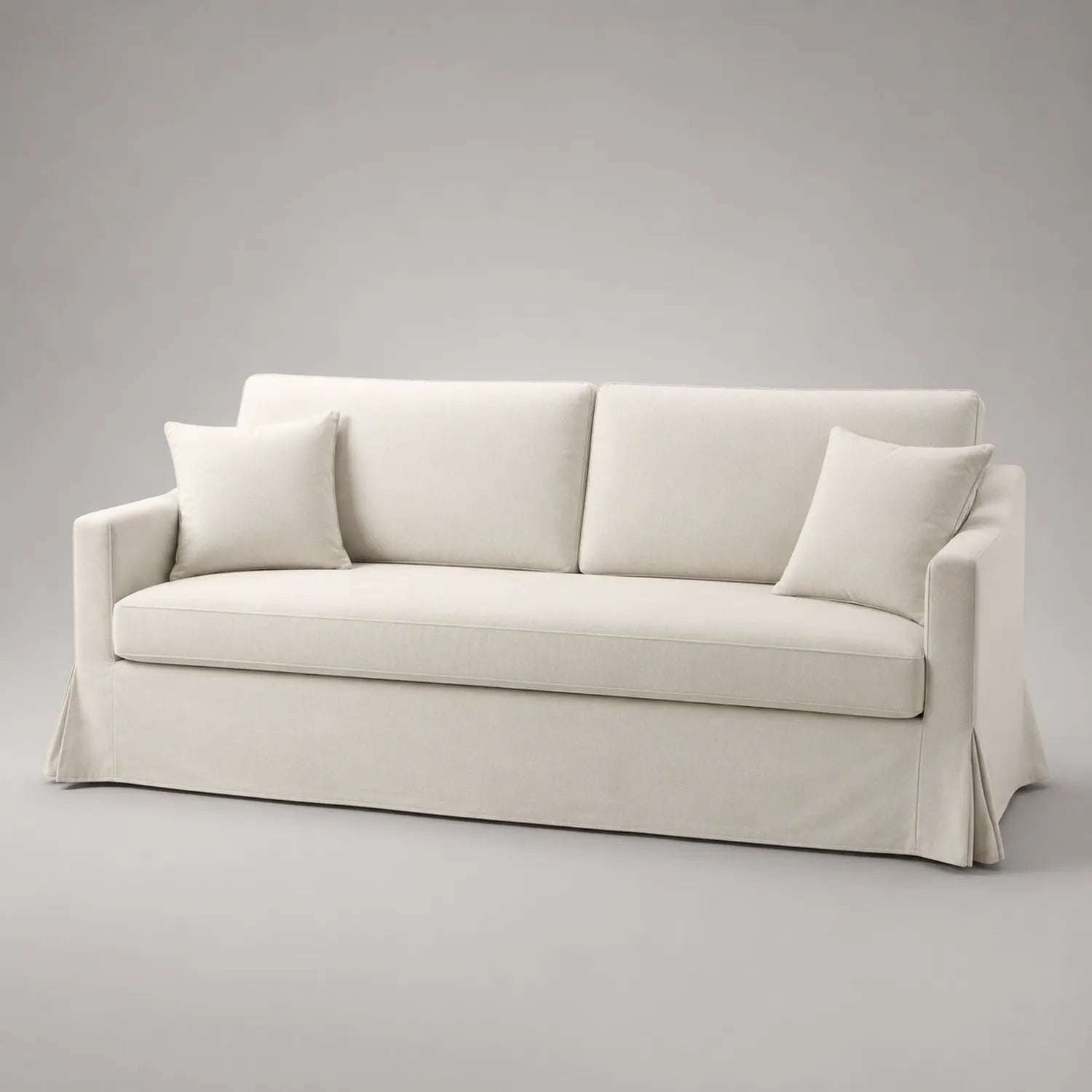 3-Sitzer Sofa Baumwoll-Polyester Beige 220x90x85 cm