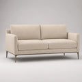 Sofa 3-Sitzer Stoff Metall Beige 200cm