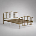 Metallbett Doppelbett Rahmen Stahl Gold 200x160x110 cm