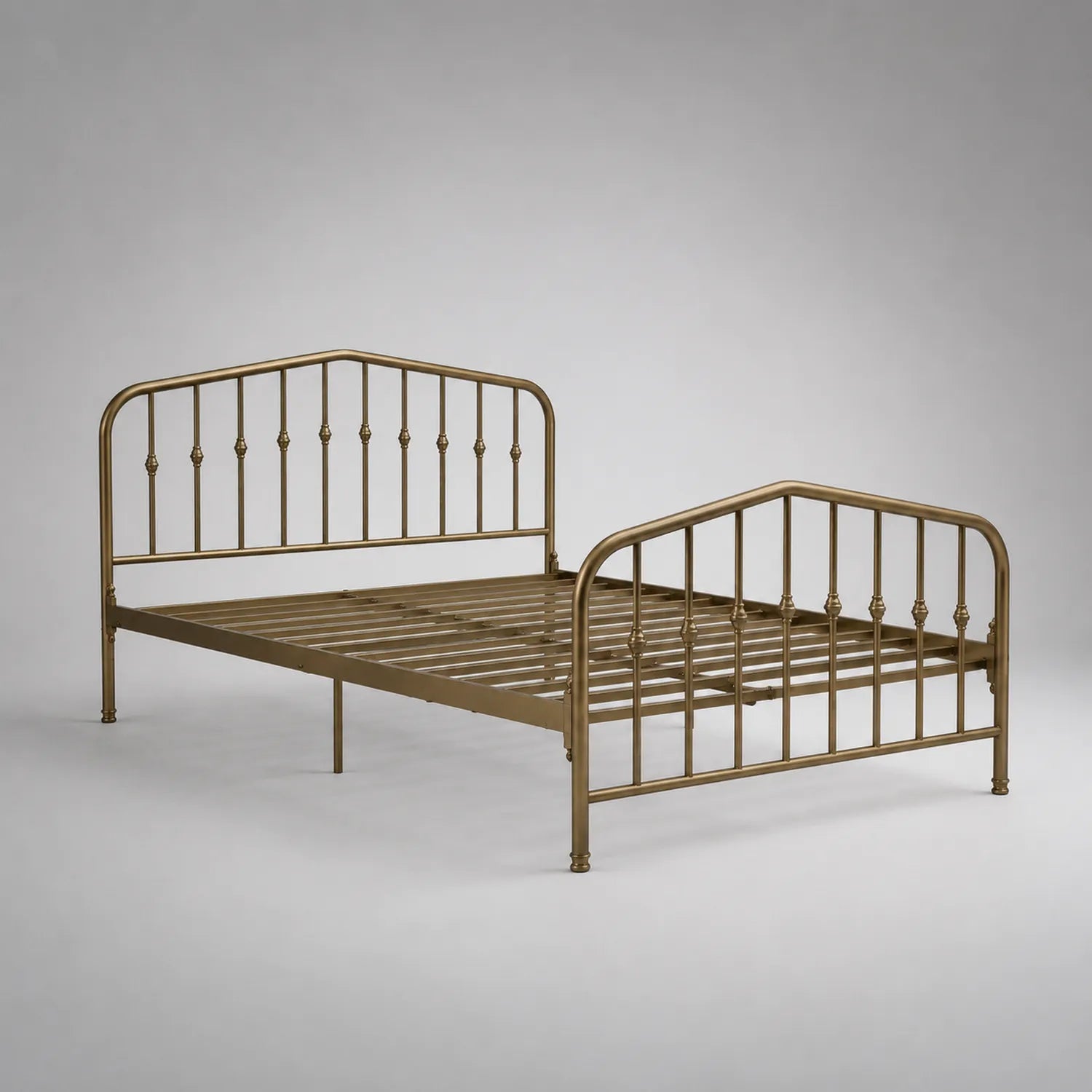 Metallbett Doppelbett Rahmen Stahl Gold 200x160x110 cm