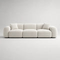 3-Sitzer Sofa Bouclé Stoff Beige