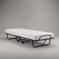 Metall Klappbett 80x190 cm Schwarz mit Polyurethanschaum-Matratze