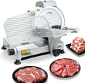 VEVOR Fleischschneidemaschine, Aufschnittmaschine, Fleischschneider, Allesschneider, Schneidemaschine für Lebensmittel, 25 cm, 320 W, 10 mm