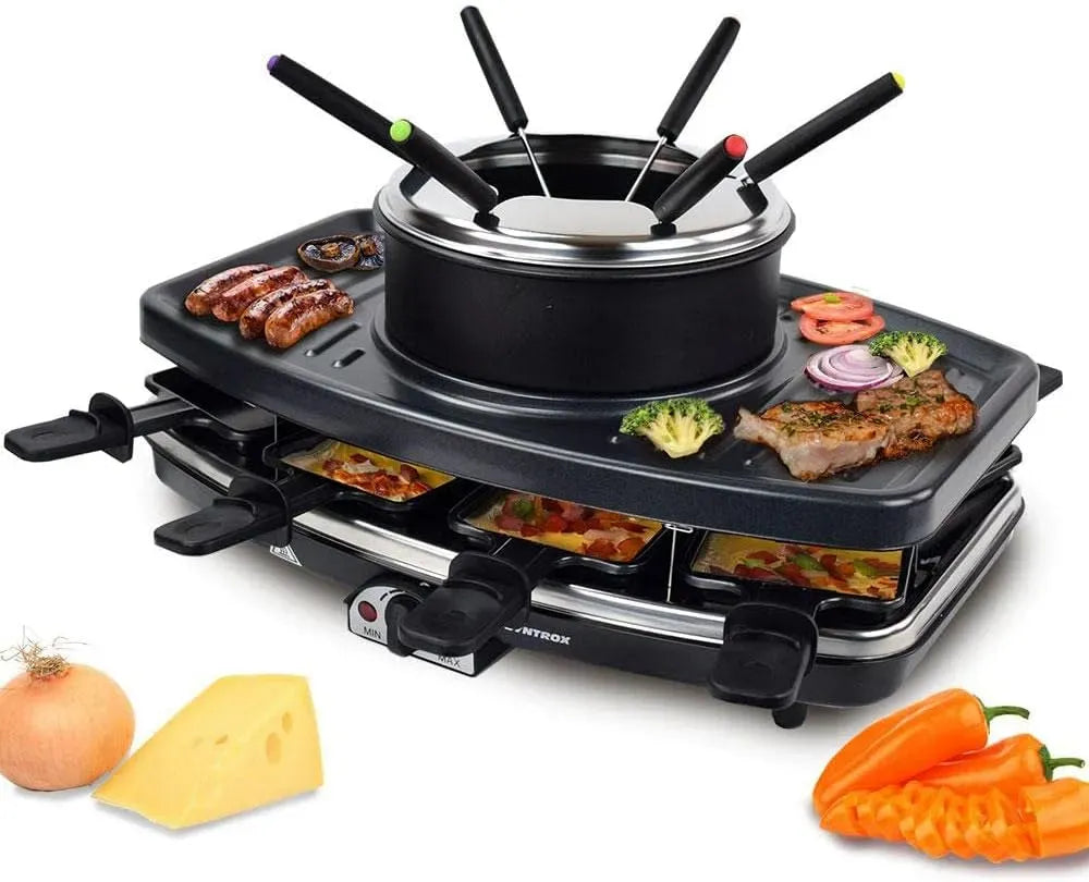 RAC-1100W-Freiburg Germany Rundum-Genuss Raclette-Grill-Fondue-für 8 Personen