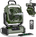 Ventilator 20000mAh, tragbar, Outdoor, Grill, Camping, Grün, 270° Drehung