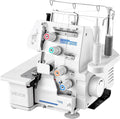 VEVOR Overlock-Nähmaschine, elektrische Nähmaschine, 1250 Stiche, Weiß, für verschiedene Stoffe