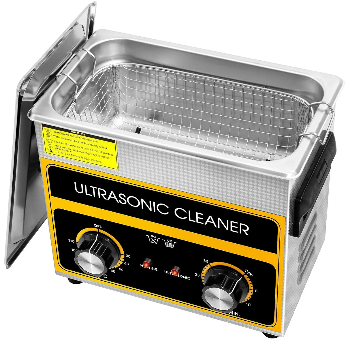 Ultrasonic Cleaner, Ultraschallreinigungsgerät, Ultraschallreiniger, Heizung, 3.2 L, Timer, gewerblich, Edelstahl, Wärmefunktion, Glas, VELPAX