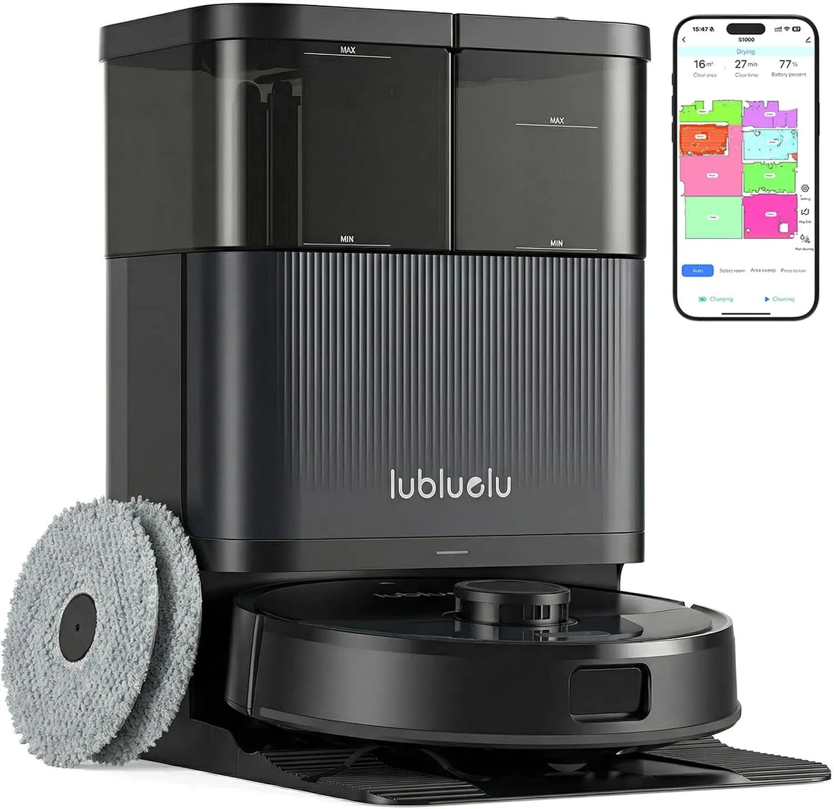 S1000 Vacuum Cleaner, Robot, Saugroboter, App, Lubluelu