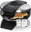 1639SR Waffeleisen, Waffelautomat, 15,5 cm, 930 W, Antihaftbeschichtung, Edelstahl, Cloer