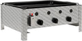 3-flammig Gastrogasgrill, Gastrogrill, Tisch, elektrischer Tischgrill, Grill mit Gasbetrieb, 64 x 52 x 27 cm, Gastronomie, Edelstahl, BBQ-Toro