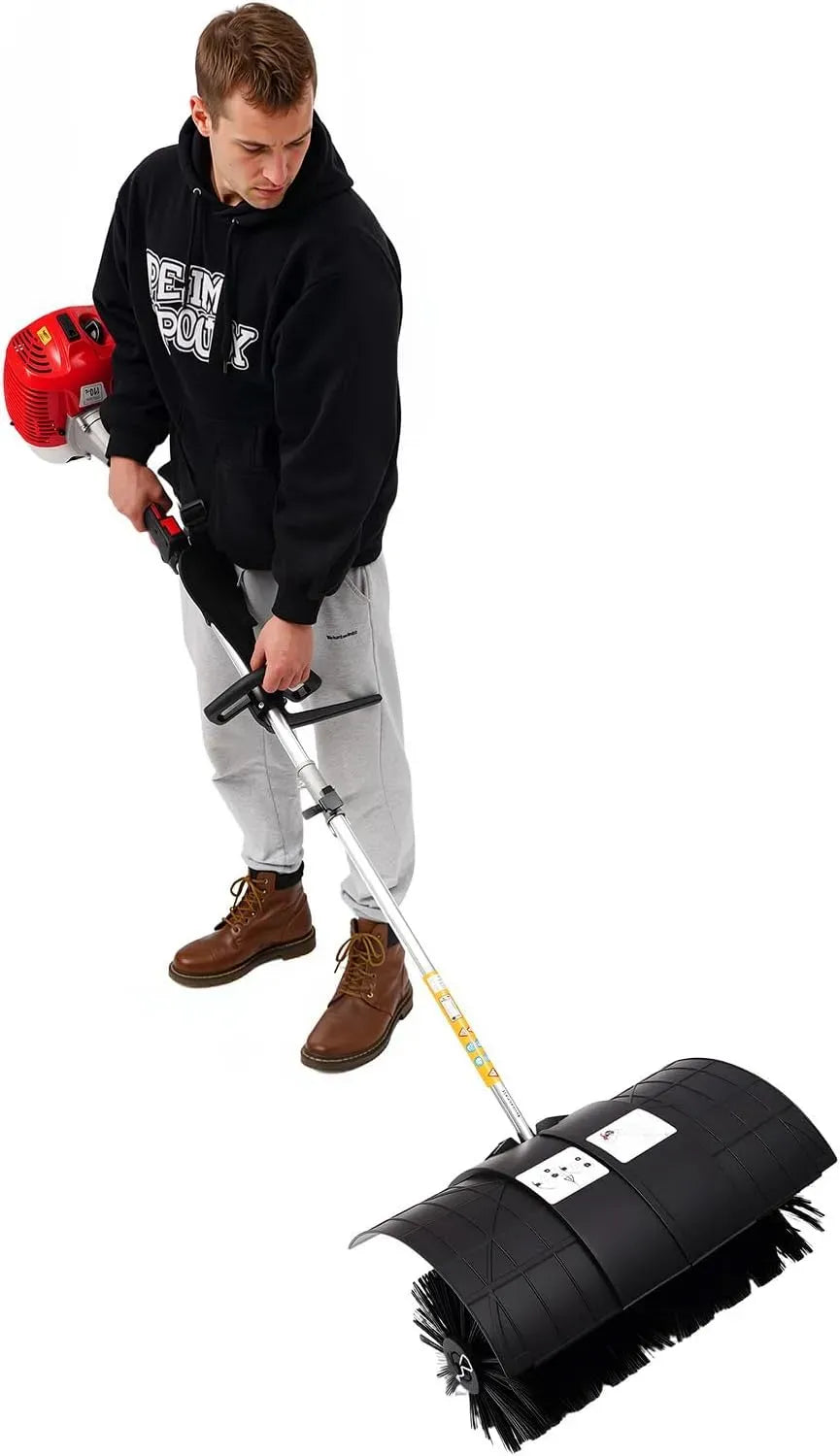 52CC 2-Takt Handkehrmaschine, Bodenkehrmaschine, 60cm, 1700 W, 60 cm, für Schnee, 2.3 PS