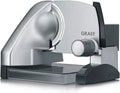 GRAEF SKS500 Edelstahl-Wellenschliffmesser, Allesschneider, Schneidemaschine für Lebensmittel, 170 mm, Kindersicherung, Silber