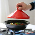17-cm-Keramikauflauf Haushaltsdampfer-Eintopf, Tajine-Topf, Tontopfofen, Reistopf