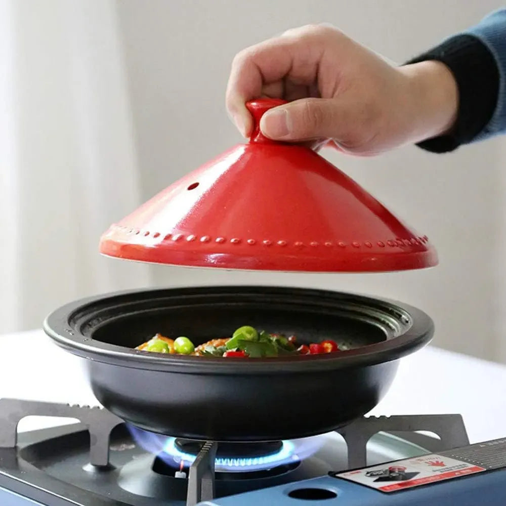 17-cm-Keramikauflauf Haushaltsdampfer-Eintopf, Tajine-Topf, Tontopfofen, Reistopf