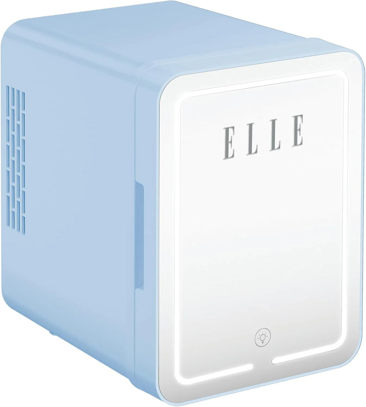 Kühlschrank, 4 L, ELLE, Touch-Bedienung, Blau, LED-Spiegel, abnehmbares Regal, verstellbare Touchscreen