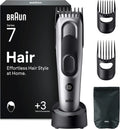 Braun Series 7 HC7590 Gerätezubehör, 17 L, IP65, Grau, Trimmer mit 50 Min, Kabelloser Haartrimmer mit 1 Längen, HC 590