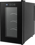 Weinkühlschrank, 6 Flaschen, Weinkühler, Touch-Bedienung