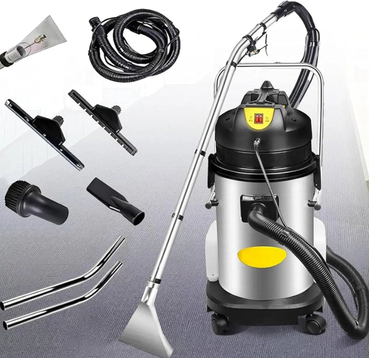 4-Rad-Extraktionssauger in-1-Multifunktionsgerät, Teppichreiniger, Kabel, Teppich- und Polsterreinigungsgerät, 20 L, tragbar, für Teppiche