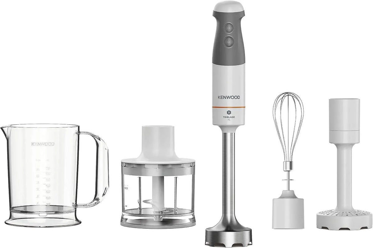 Kenwood HBM40.306WH Flügel-Messer, 850 W, Edelstahl, Weiß, für schnelleres Pürieren