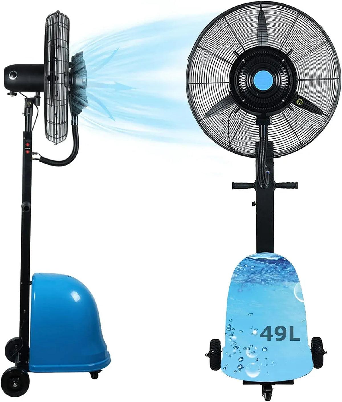Ventilator, 71,1 cm, 3 Geschwindigkeiten, Ventilator zur Luftzirkulation, 90° Oszillierender Standventilator