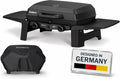 Campinggrill, Balkongrill, Tischgrill, Gasgrill, elektrischer Tischgrill, Grill mit Gasbetrieb, 4,4 kW, Edelstahl