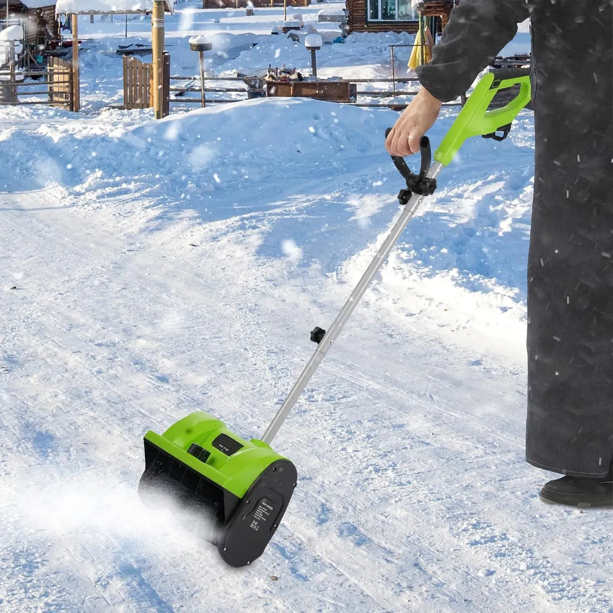 Schneefräse, Schneeräumgerät, 30cm, 1200 W, 30 cm, 15 cm, 8 m, für Gehweg