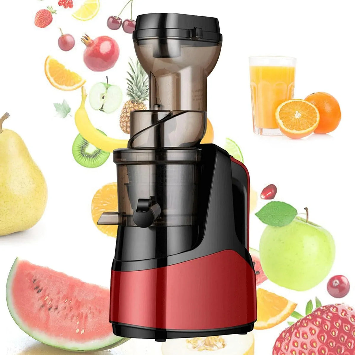 Entsafter, 150 W, Kompakte, Saftpresse, Saft- und Zitruspresse, Haushalt Vollautomatischer Slow Juicer