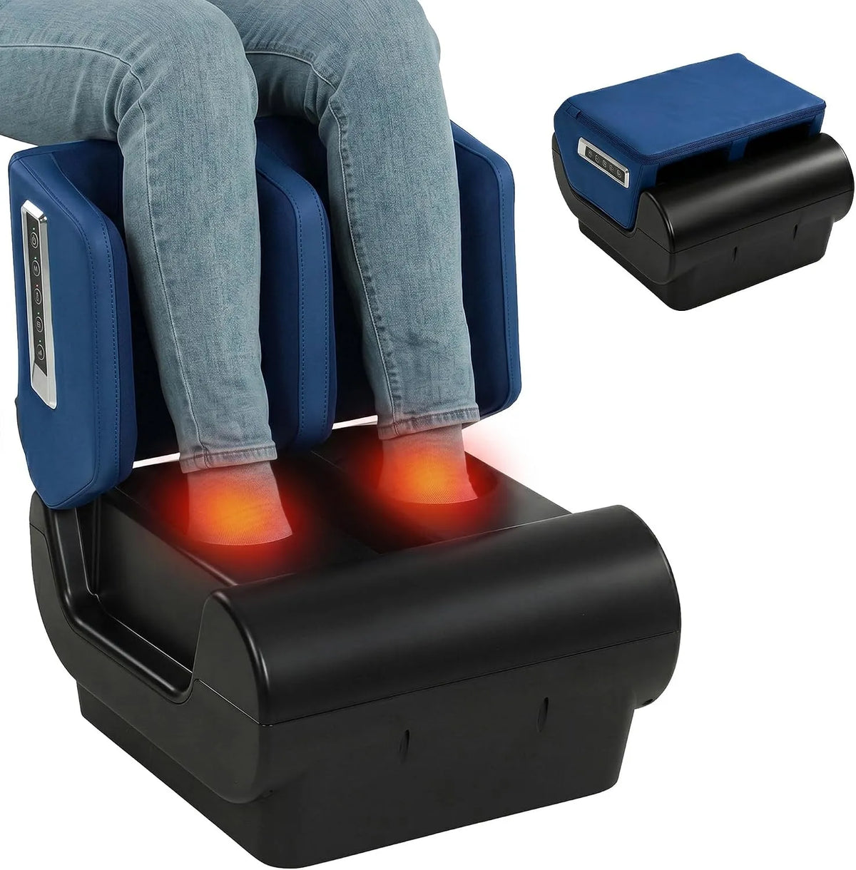 in-1-Fußmassagegerät, Beinmassagegerät, Timer, 3 Modi, Wärmefunktion, Schwarz, HOMCOM